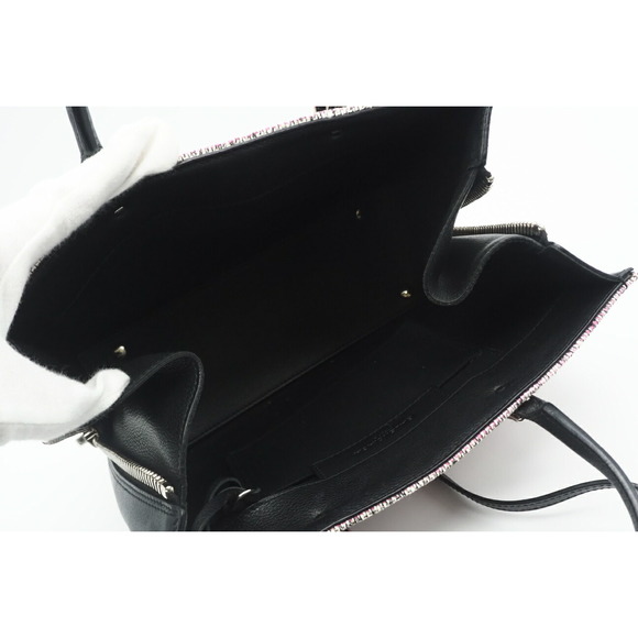 Balenciaga Tweed 2way Tote Bag Pink Black - Picture 8 of 11